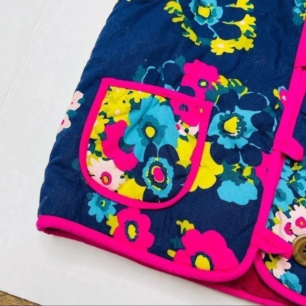 Genuine Kids By Oshkosh B’Gosh Flower Hooded Reversible Vest